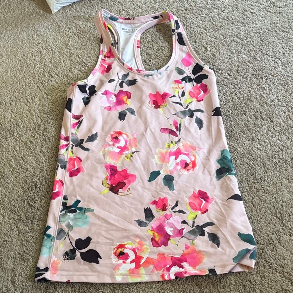 Athleta Multicolor Floral Racerback Tank